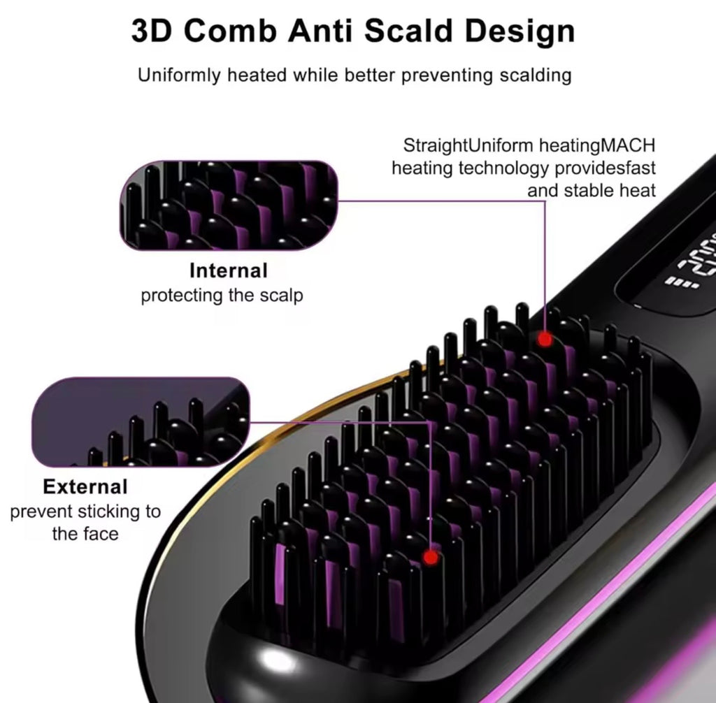 Luxury Ionic Cordless Straightening Brush