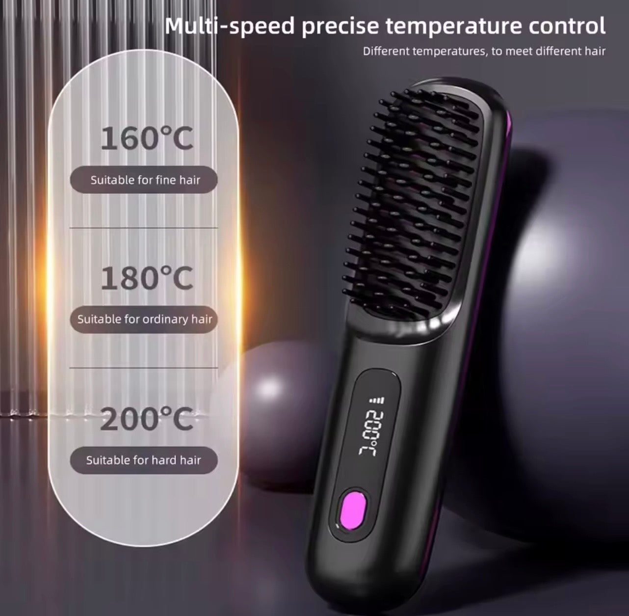 Luxury Ionic Cordless Straightening Brush